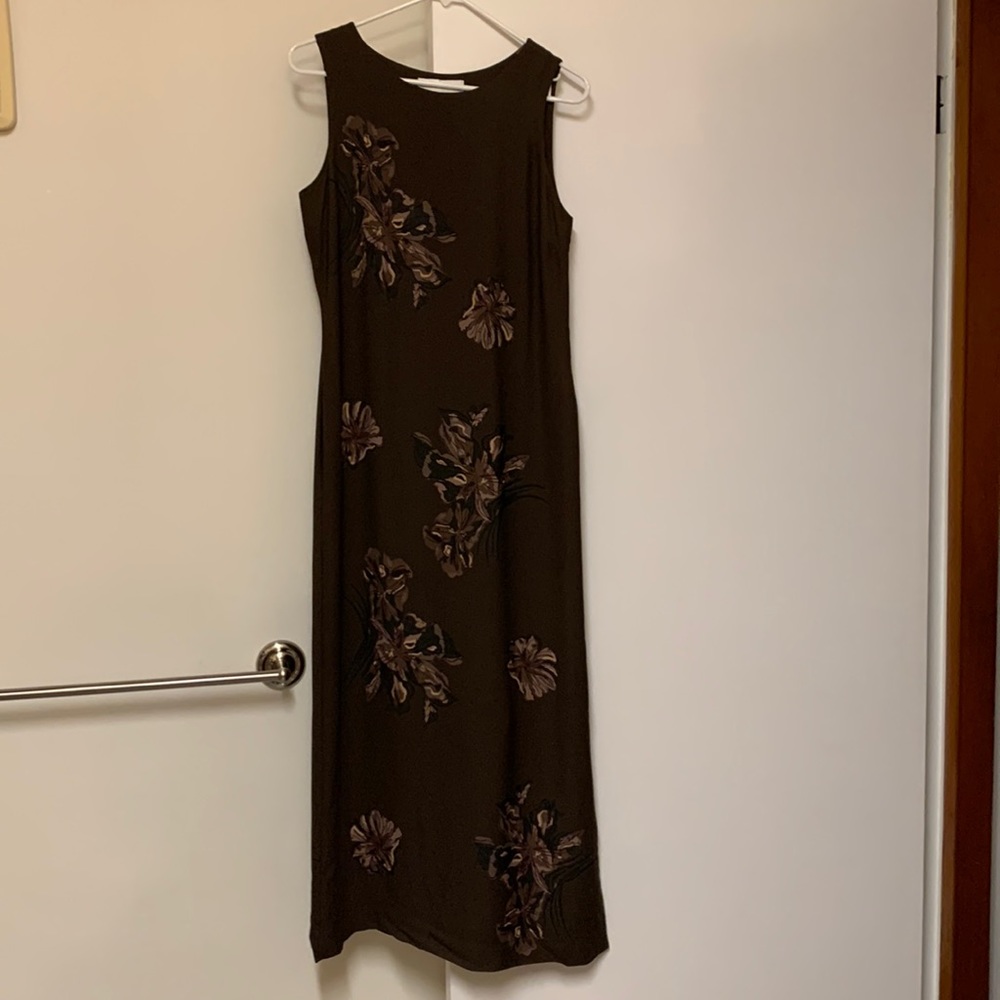 Casual Corner Silk Floral Midi Dress